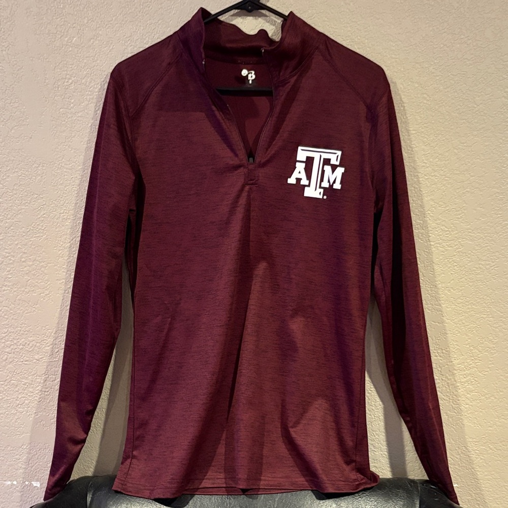 Texas A&M Maroon Quarter-Zip Pullover with Logo